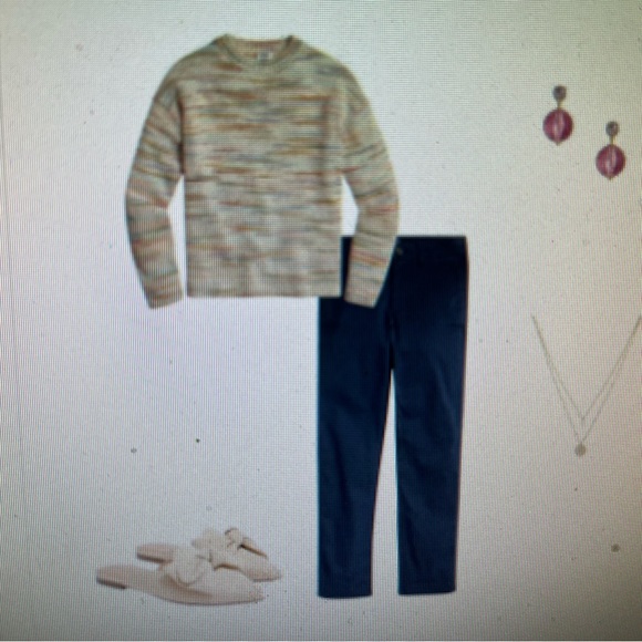 J CREW MISSES SPACE DYED BOXY CREWNECK SWEATER SIZE SMALL NWT! - Picture 7 of 7